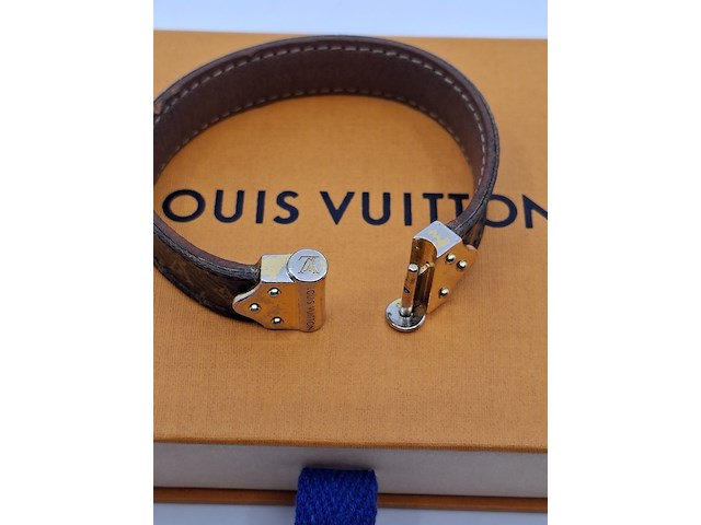 Louis vuitton armband, louis vuitton, armband, bruin, goud - afbeelding 10 van  15