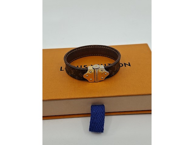 Louis vuitton armband, louis vuitton, armband, bruin, goud - afbeelding 14 van  15