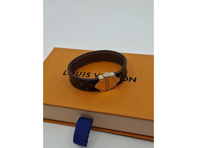 Louis vuitton armband, louis vuitton, armband, bruin, goud - afbeelding 1 van  15