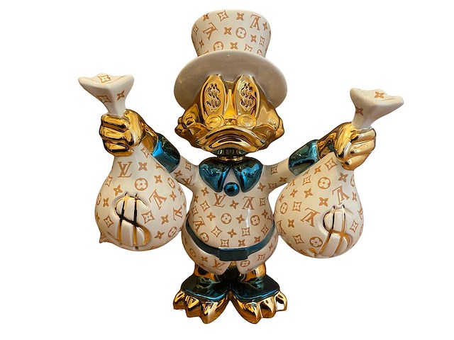 Louis vuitton dagobert duck sculptuur - afbeelding 1 van  5