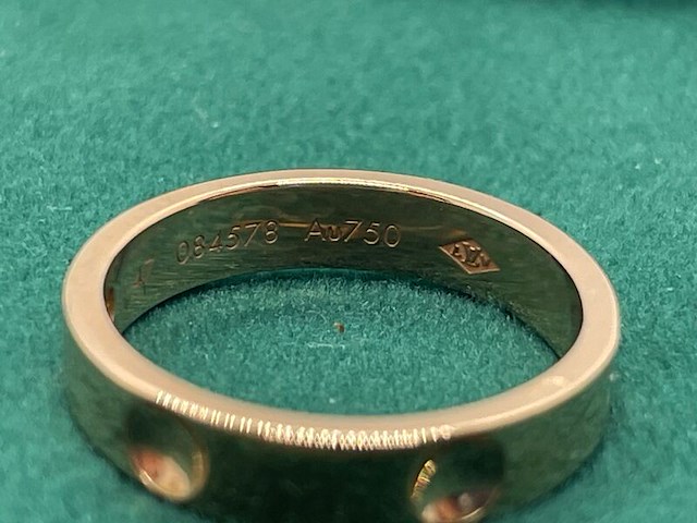 Louis vuitton empreinte 18kt gouden trouwring met diamant - afbeelding 4 van  5