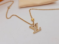 Louis vuitton lady lv collier - crystal flower monogram - afbeelding 6 van  12