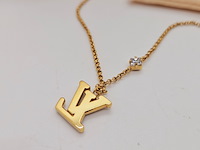 Louis vuitton lady lv collier - crystal flower monogram - afbeelding 10 van  12