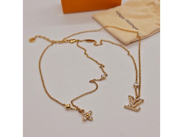 Louis vuitton lady lv collier - crystal flower monogram - afbeelding 11 van  12