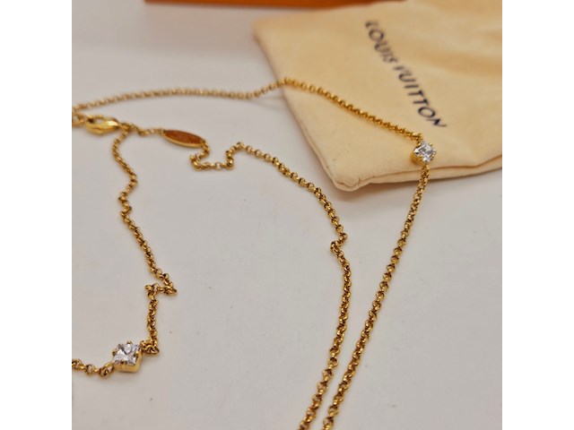 Louis vuitton lady lv collier - crystal flower monogram - afbeelding 12 van  12