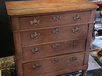 Louis xvi stijl eikenhouten commode, antiek - afbeelding 1 van  2