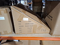 Lounge chair black velvet gold, zwart, 2025 - afbeelding 2 van  2