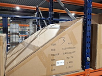 Lounge chair black velvet gold, zwart, 2025 - afbeelding 2 van  2