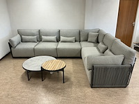 Lounge-set sorrento hoekopstelling, mrg |carbongrey/camelsand|soft grey mw - afbeelding 1 van  6