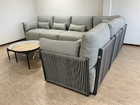 Lounge-set sorrento hoekopstelling, mrg |carbongrey/camelsand|soft grey mw - afbeelding 2 van  6