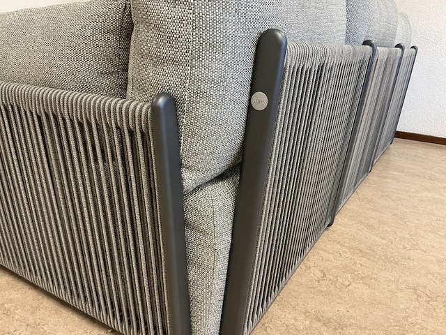Lounge-set sorrento hoekopstelling, mrg |carbongrey/camelsand|soft grey mw - afbeelding 4 van  6