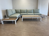 Lounge-set suns, memphis , matt white met soft green - afbeelding 1 van  10