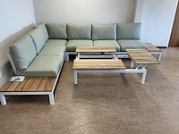 Lounge-set suns, memphis , matt white met soft green - afbeelding 3 van  10