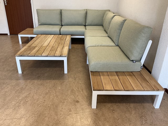 Lounge-set suns, memphis , matt white met soft green - afbeelding 4 van  10