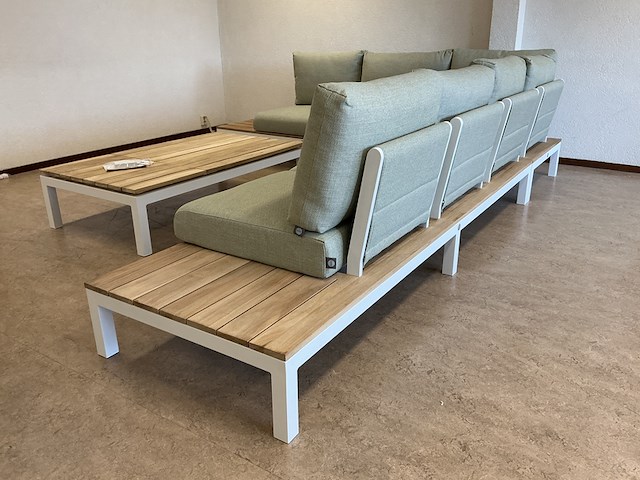 Lounge-set suns, memphis , matt white met soft green - afbeelding 7 van  10