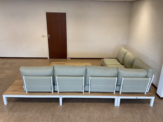 Lounge-set suns, memphis , matt white met soft green - afbeelding 9 van  10