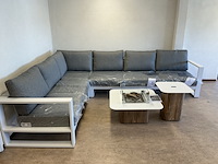 Lounge set, suns, savona, mat white/ light antraciet - afbeelding 1 van  6