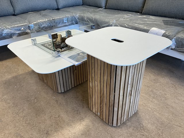 Lounge set, suns, savona, mat white/ light antraciet - afbeelding 3 van  6