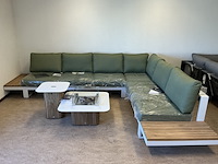 Lounge set, suns, savona open, mat white/forest green - afbeelding 1 van  8