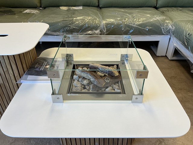 Lounge set, suns, savona open, mat white/forest green - afbeelding 4 van  8