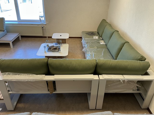 Lounge set, suns, savona open, mat white/forest green - afbeelding 8 van  8