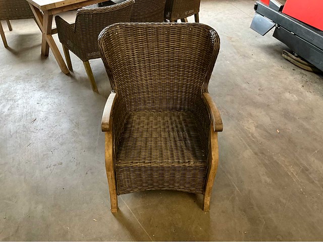 Lounge wicker tuinstoel (4x) - afbeelding 3 van  6