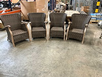 Lounge wicker tuinstoel (4x) - afbeelding 1 van  6
