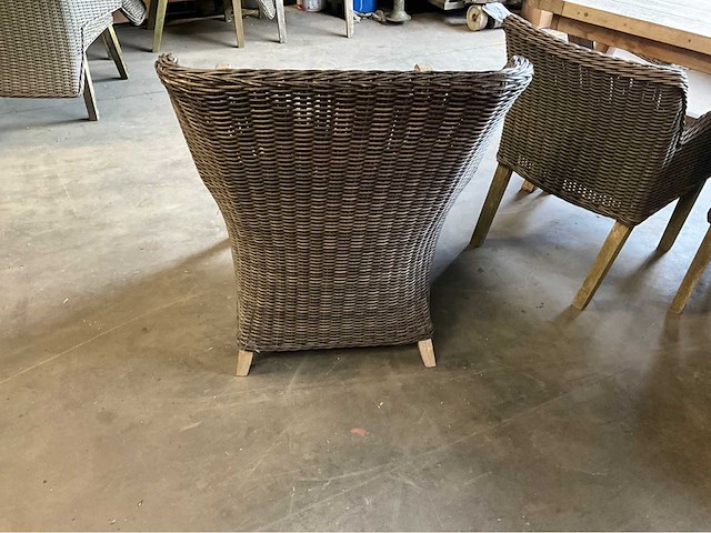 Lounge wicker tuinstoel (4x) - afbeelding 6 van  6