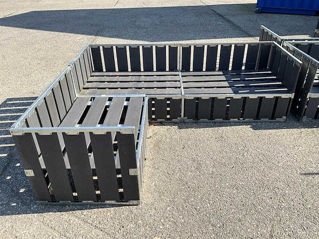 Loungebank met tafel (2x) (c) - afbeelding 2 van  8