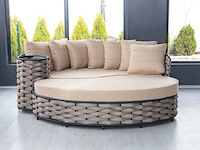 Loungebed, cot, wit, beige - afbeelding 1 van  3