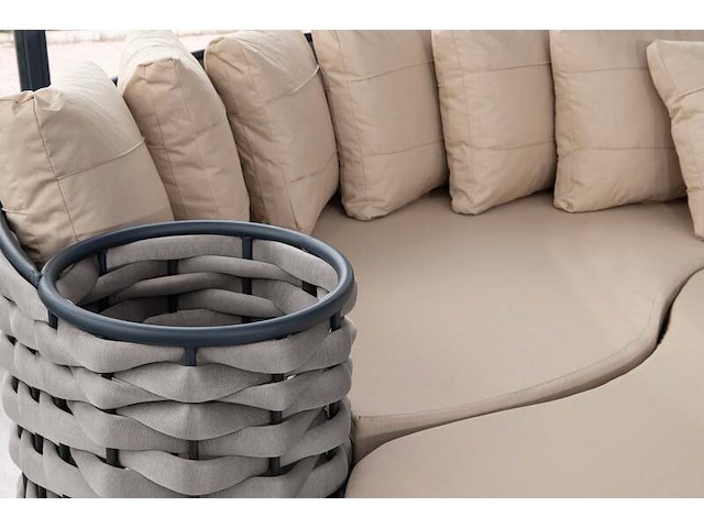 Loungebed, cot, wit, beige - afbeelding 3 van  3