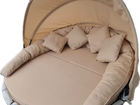 Loungebed, raz, beige - afbeelding 1 van  4
