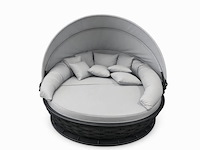 Loungebed, raz, grijs, antraciet