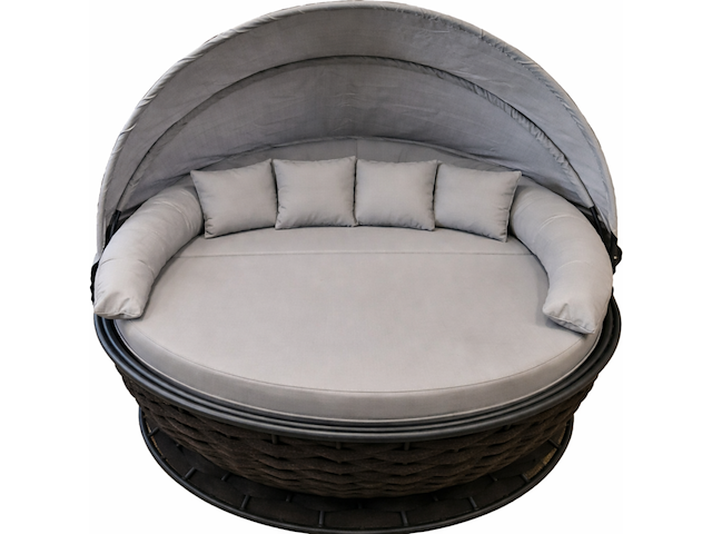 Loungebed, raz, grijs, antraciet - afbeelding 3 van  5