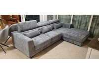 Loungechair rechts grey- 280 x 180 cm-boucle grey-loungechair rechts - afbeelding 2 van  3