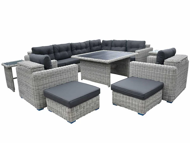 Loungeset - gepoedercoat aluminium frame - vonato - 0 - lorica - afbeelding 1 van  3