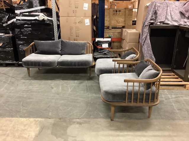 Loungeset 1 x 2 zits bank en 2 stoelen - afbeelding 4 van  6