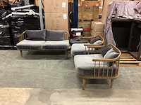Loungeset 1 x 2 zits bank en 2 stoelen - afbeelding 4 van  6