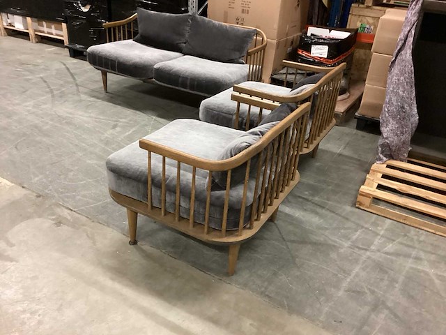 Loungeset 1 x 2 zits bank en 2 stoelen - afbeelding 5 van  6