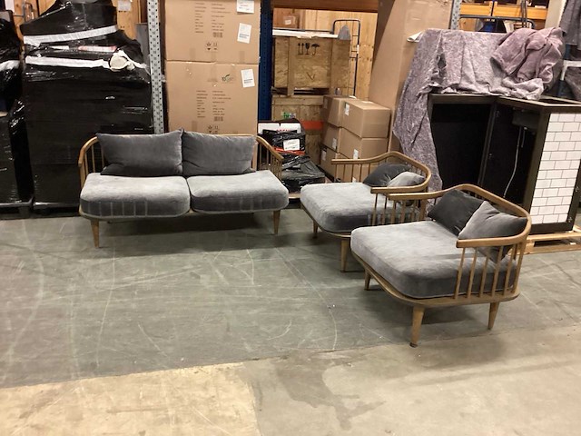 Loungeset 1 x 2 zits bank en 2 stoelen - afbeelding 3 van  6