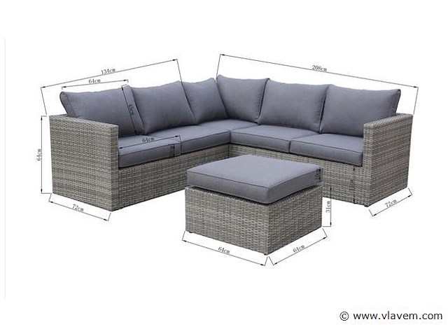 Loungeset 3-delig - afbeelding 2 van  2