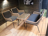 Loungeset (bankje, tafel & 2 stoelen) - afbeelding 1 van  11
