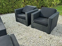 Loungeset, borek, zwart - afbeelding 1 van  3