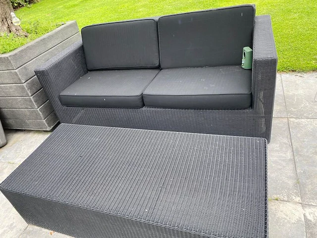 Loungeset, borek, zwart - afbeelding 2 van  3