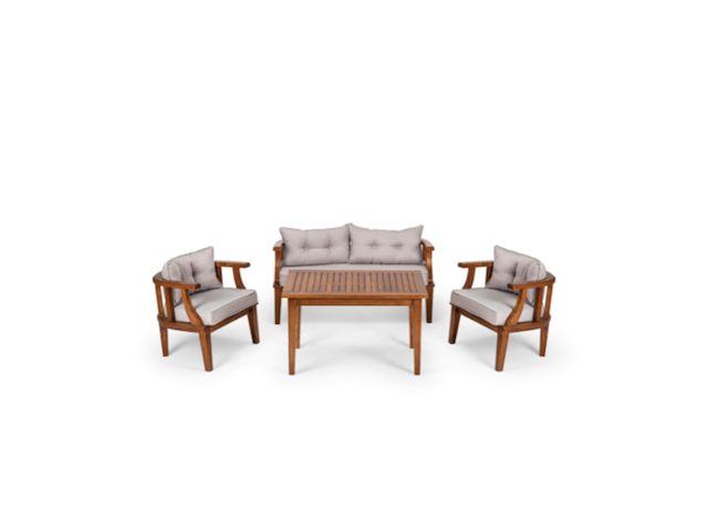 Loungeset, darva, walnoot - afbeelding 1 van  8