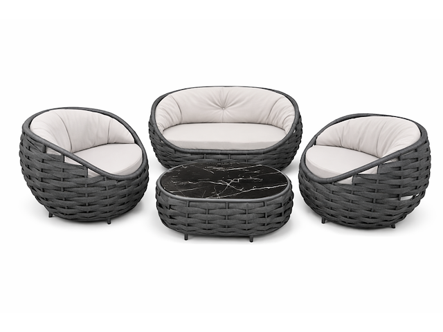 Loungeset, dawi, antraciet - afbeelding 1 van  1