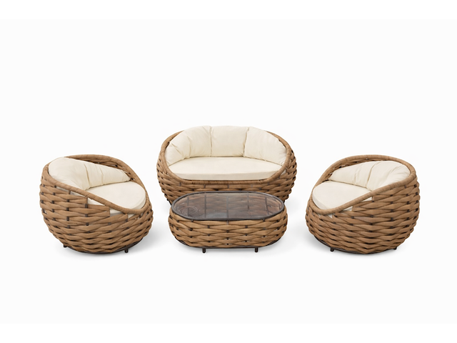 Loungeset, dawi, bruin - afbeelding 1 van  1