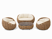 Loungeset, dawi, bruin - afbeelding 1 van  1