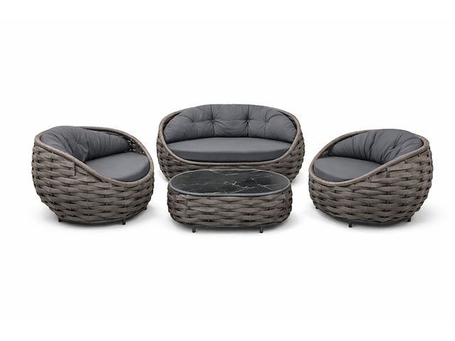 Loungeset, dawi, taupe donker - afbeelding 1 van  1