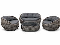 Loungeset, dawi, taupe donker - afbeelding 1 van  1